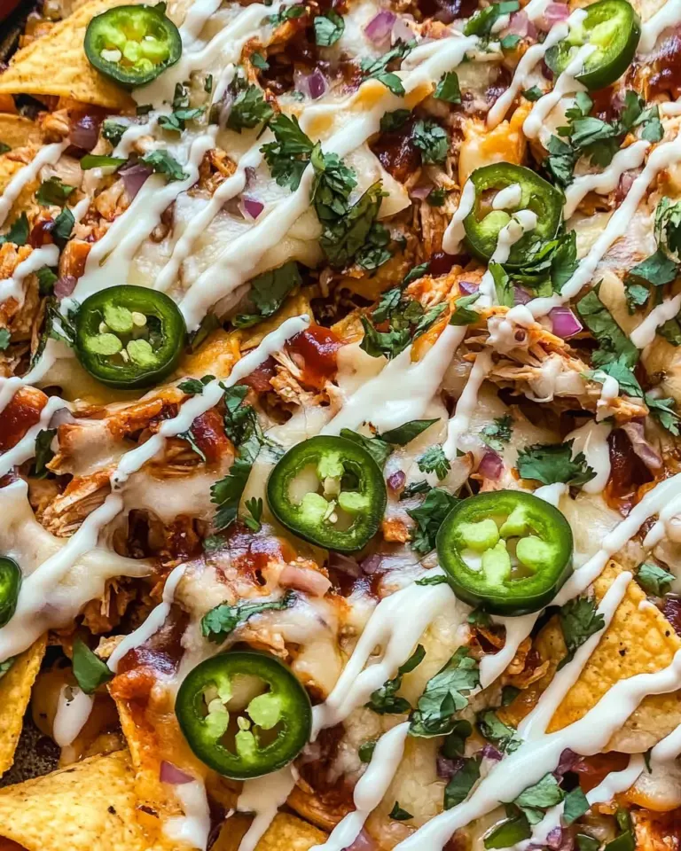 Easy Sheet Pan BBQ Chicken Nachos