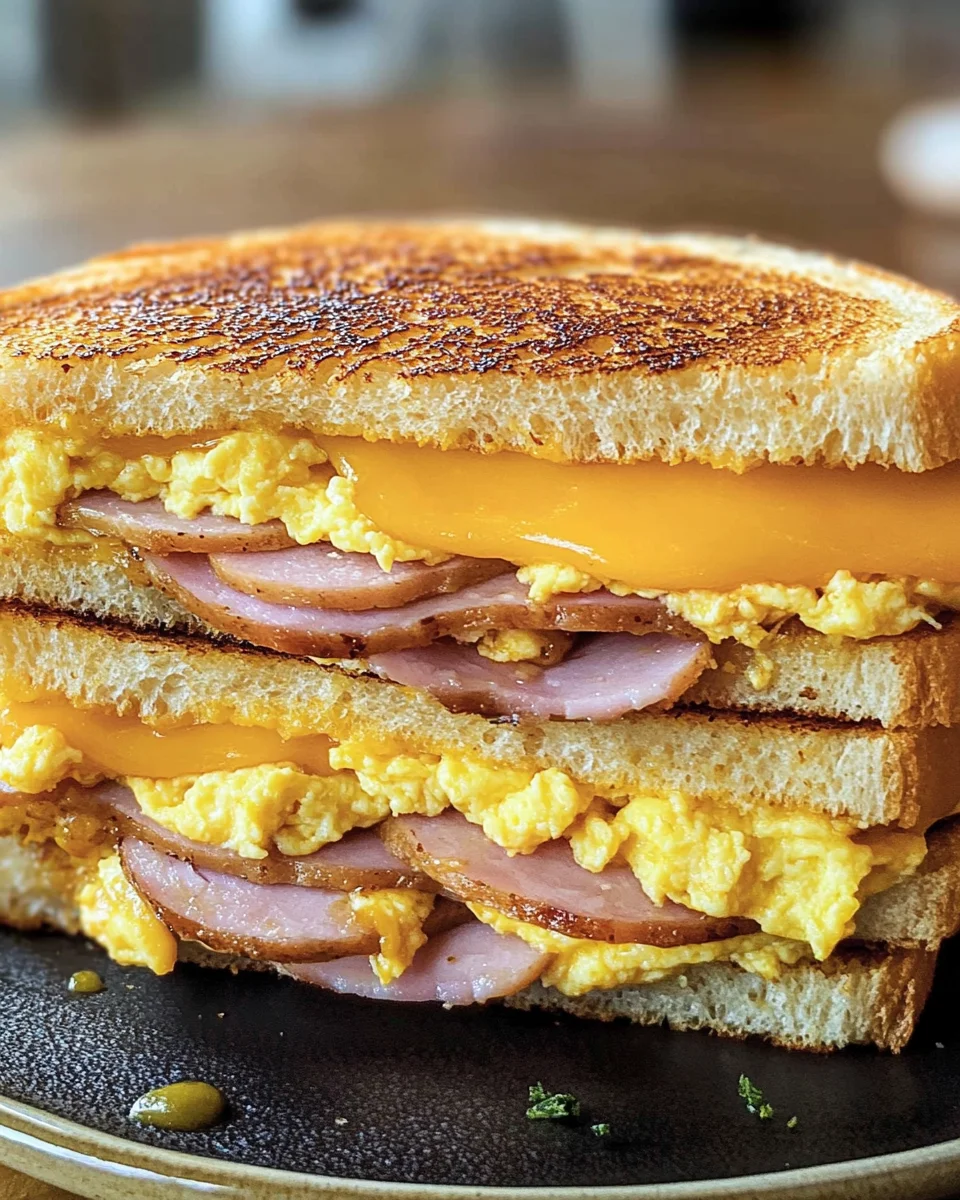 Egg and Ham Breakfast Sandwich