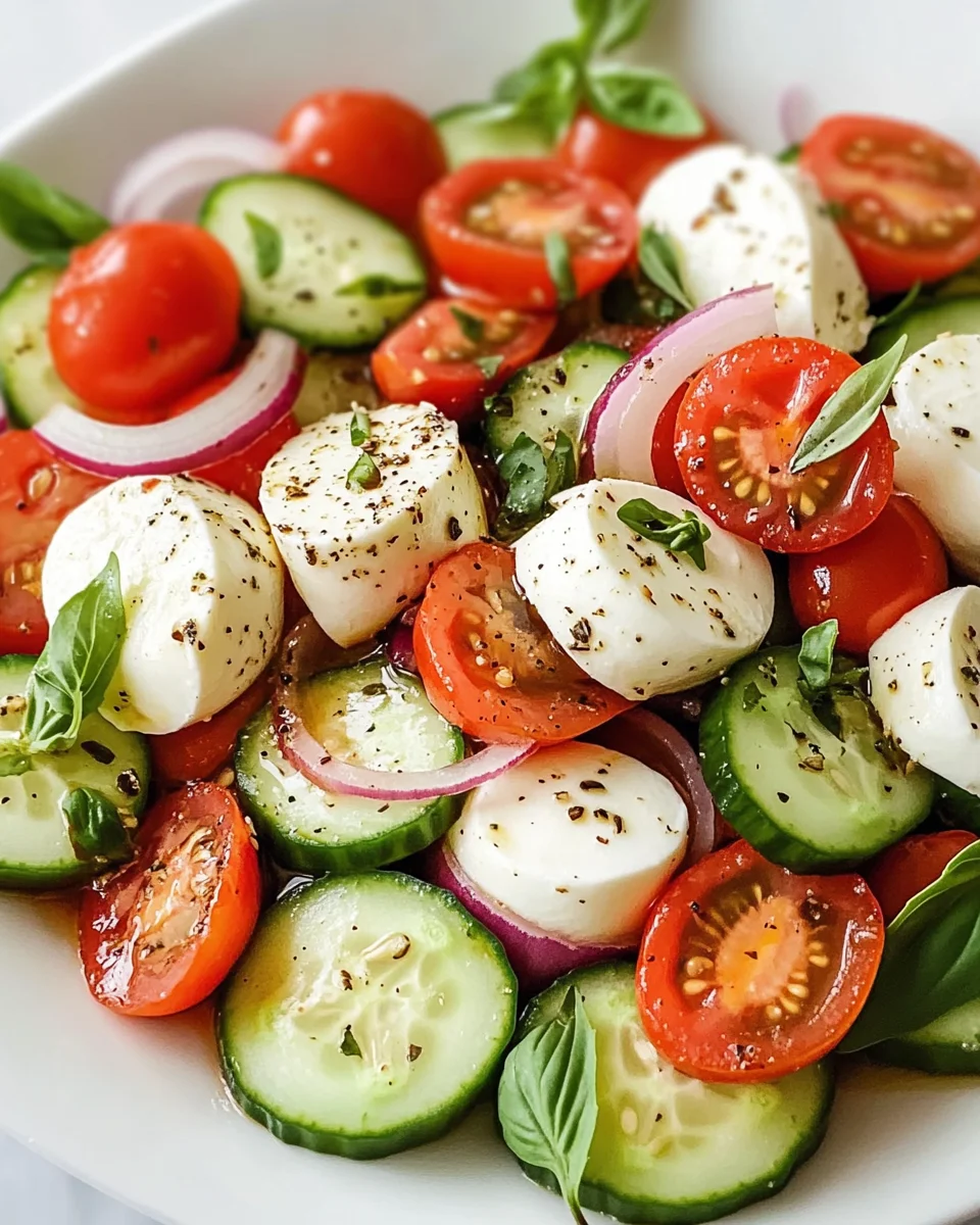 Fresh Cucumber Caprese Salad 20 Fresh