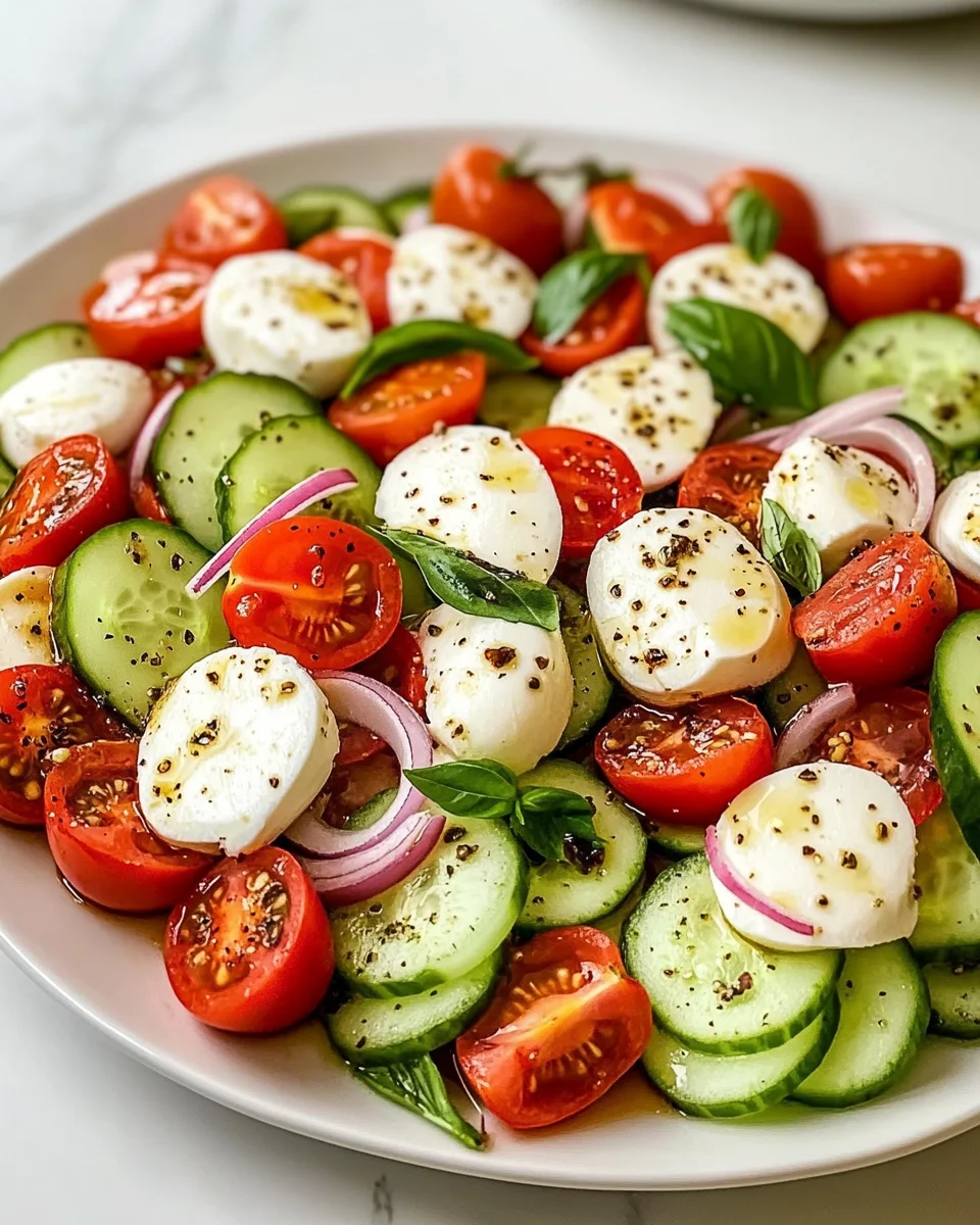 Fresh Cucumber Caprese Salad 21 Fresh