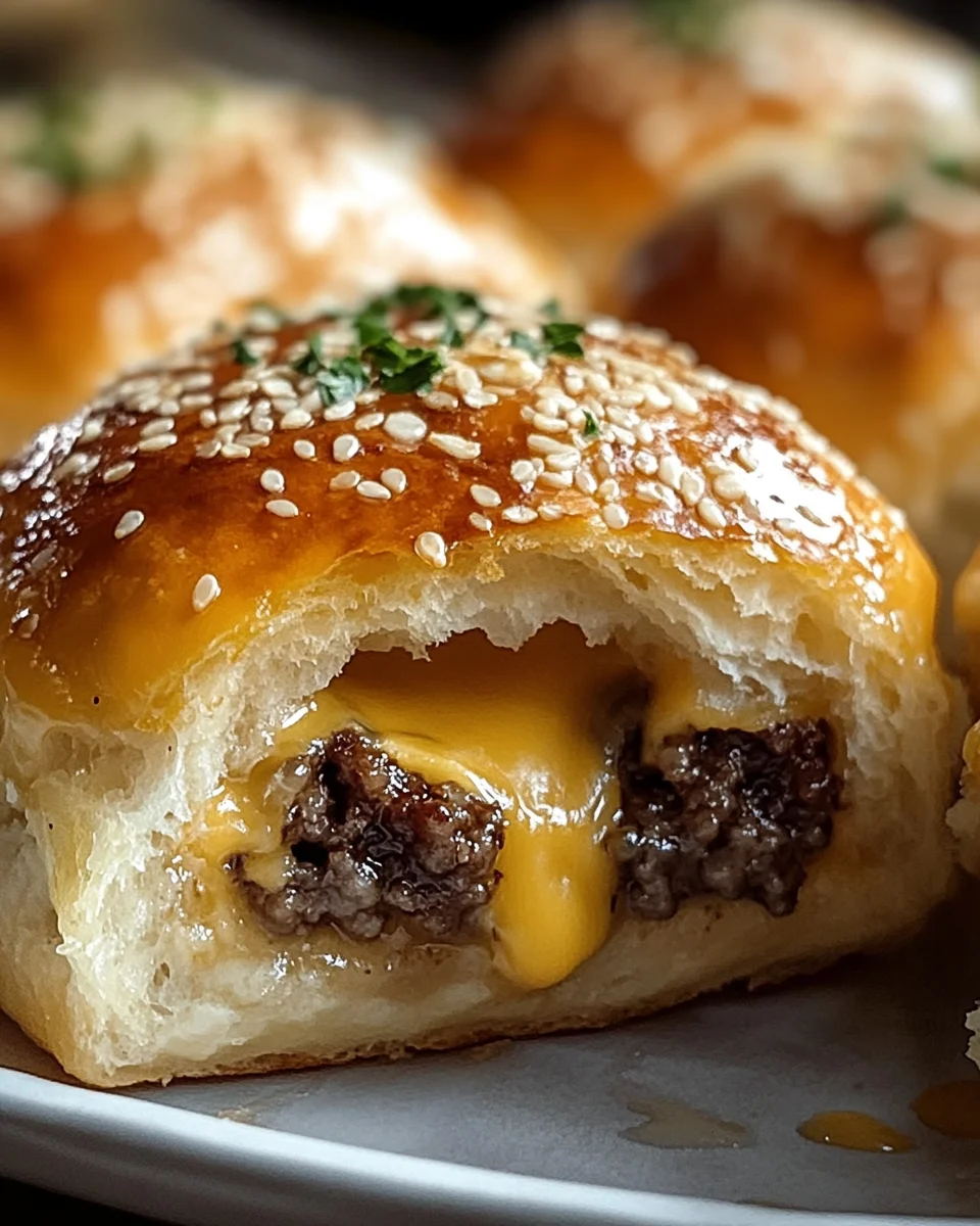 Garlic Parmesan Cheeseburger Bombs Recipe