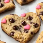 Heart Shaped Chocolate Chip Cookies