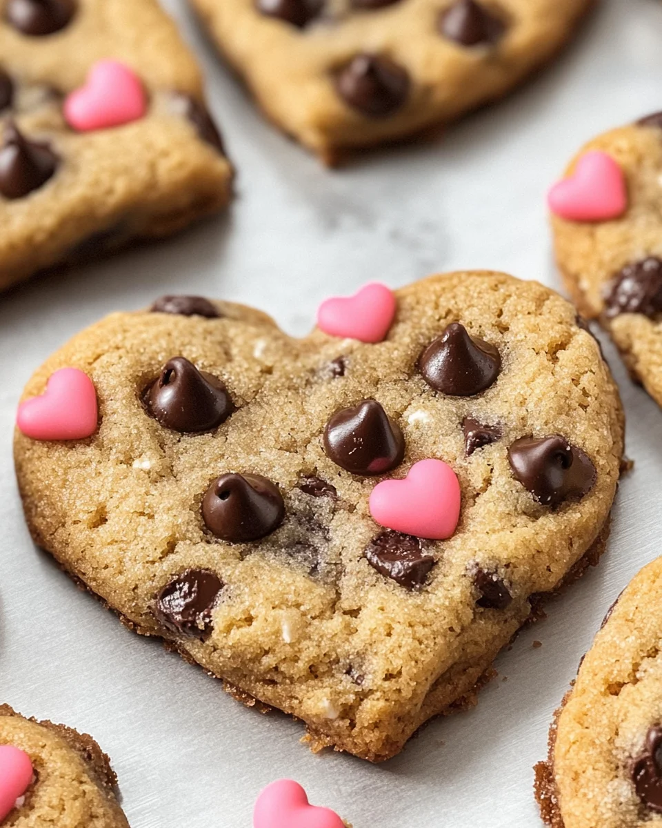 Heart Shaped Chocolate Chip Cookies