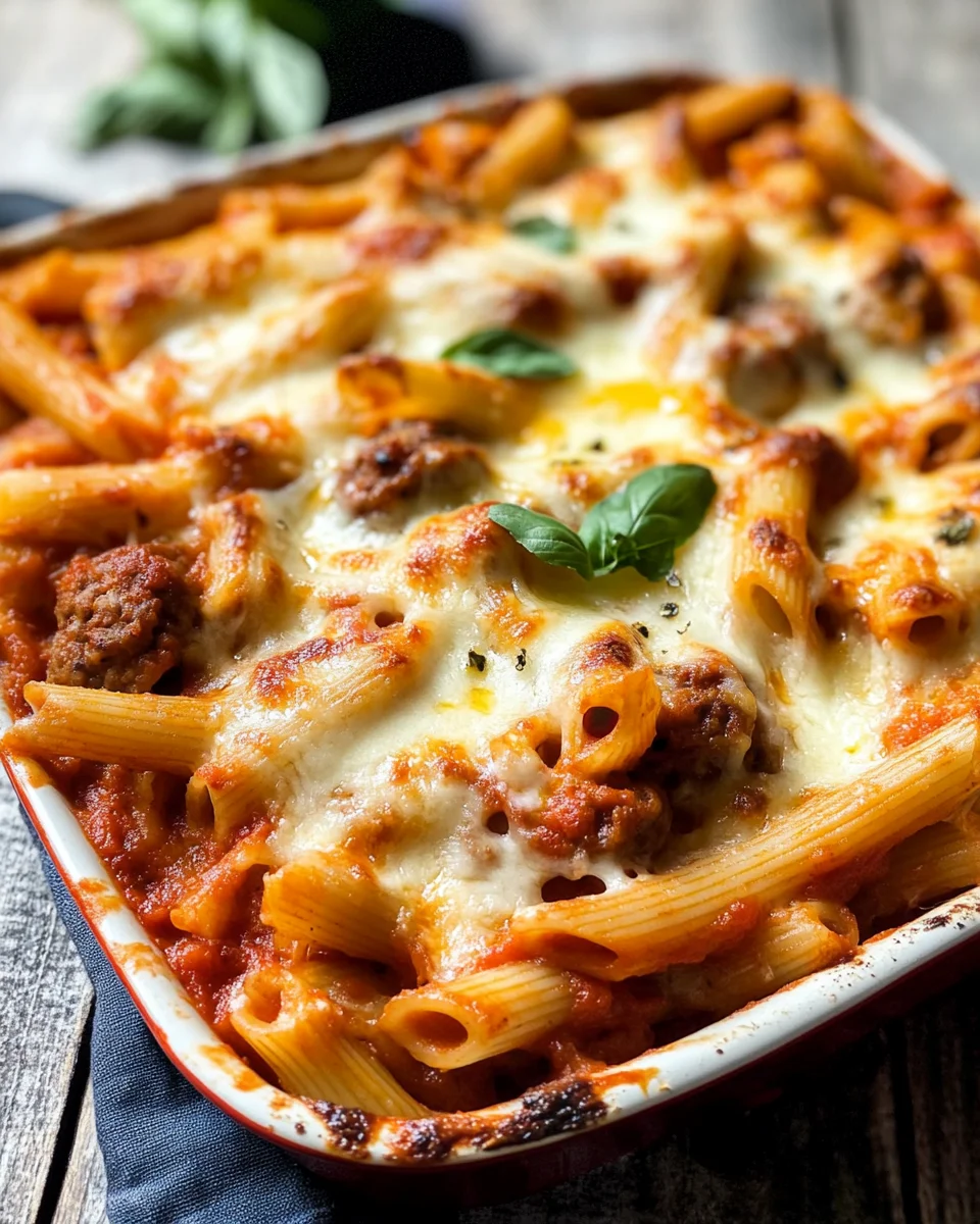 Italian Sausage Penne Casserole