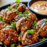 Korean BBQ Meatballs with Spicy Mayo Dip
