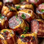 Mustard Hasselback Kielbasa Bites