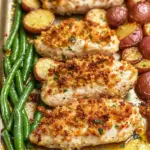 Parmesan Crusted Chicken Sheet Pan Dinner