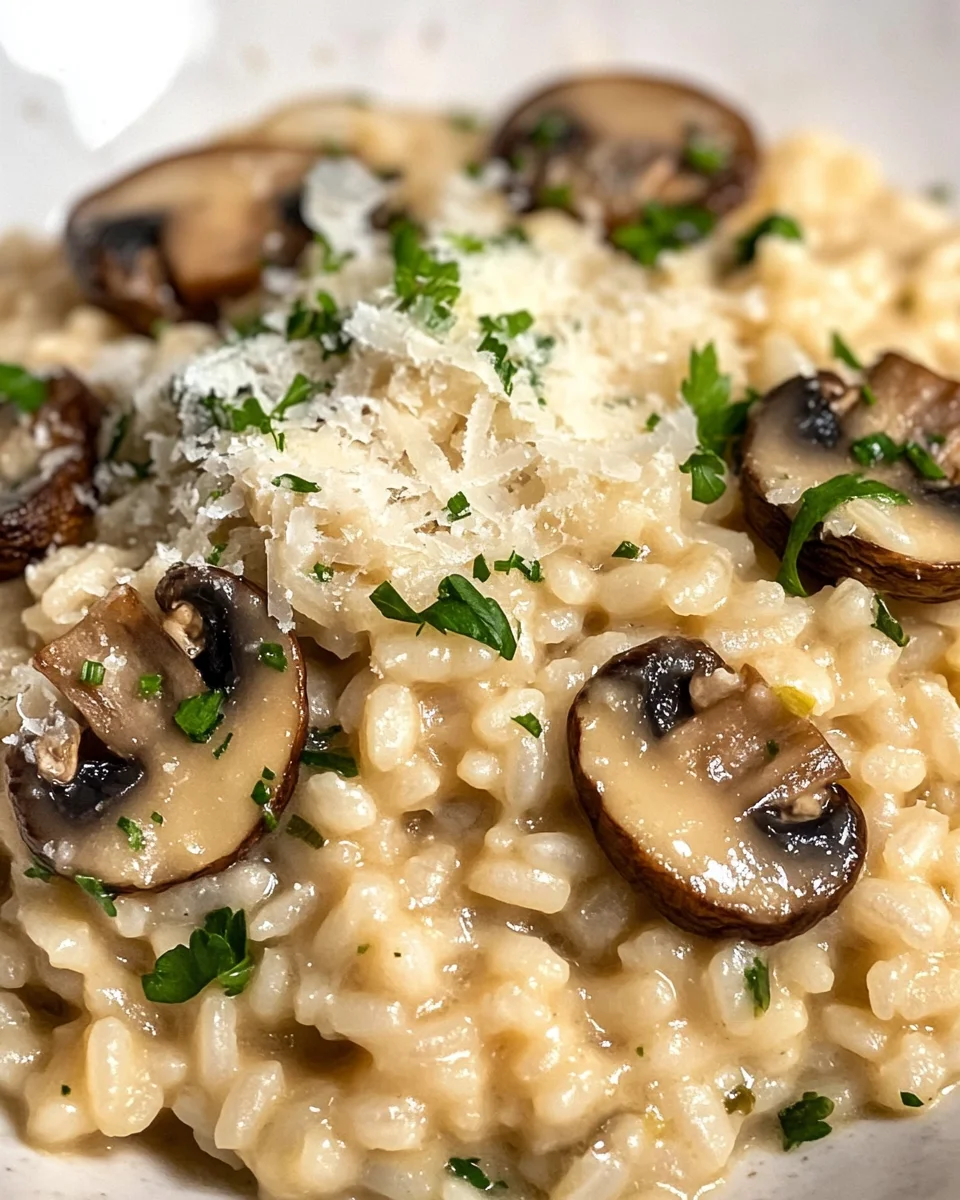 Risotto Mushrooms Italian Dish