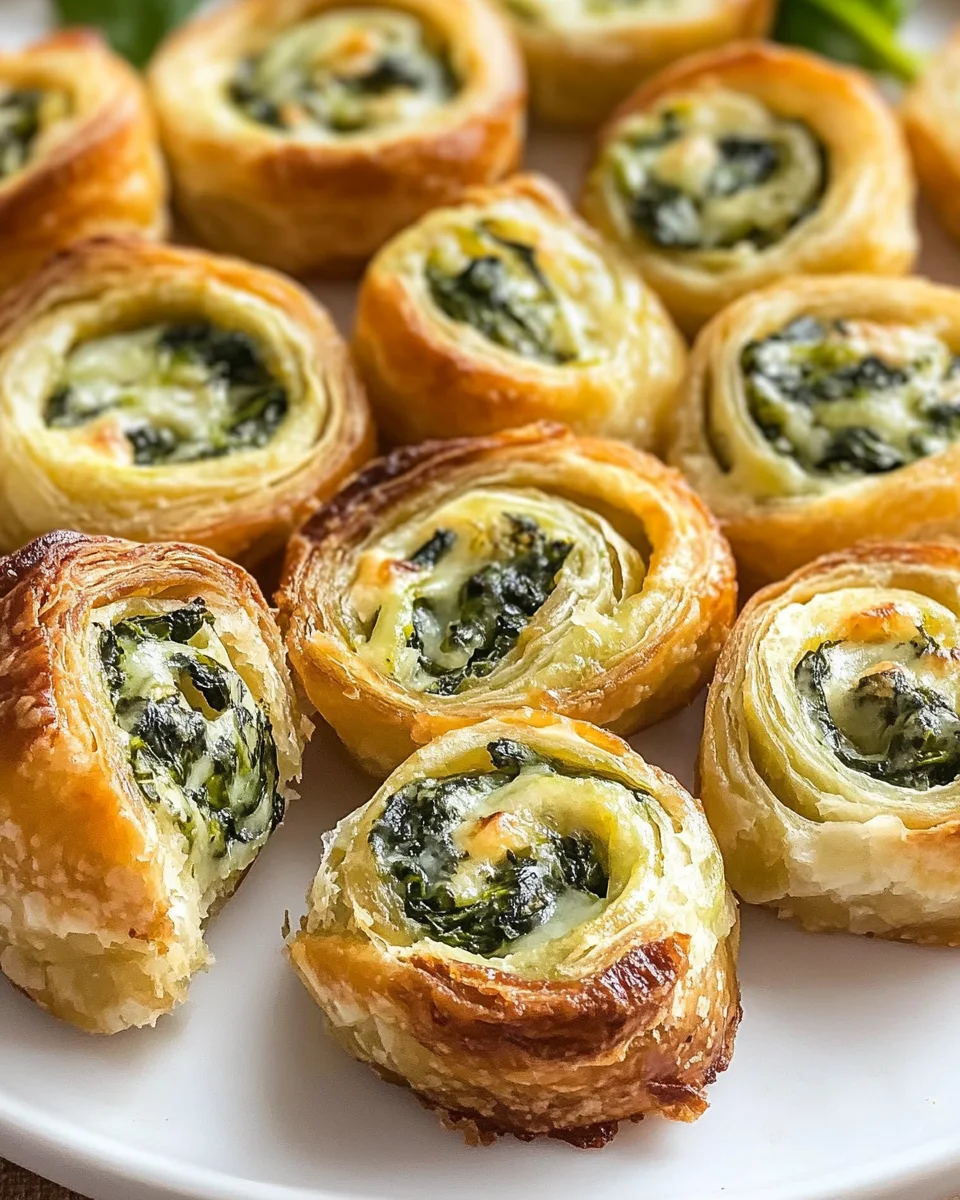 Spinach Dip in Bite-Sized Pinwheels