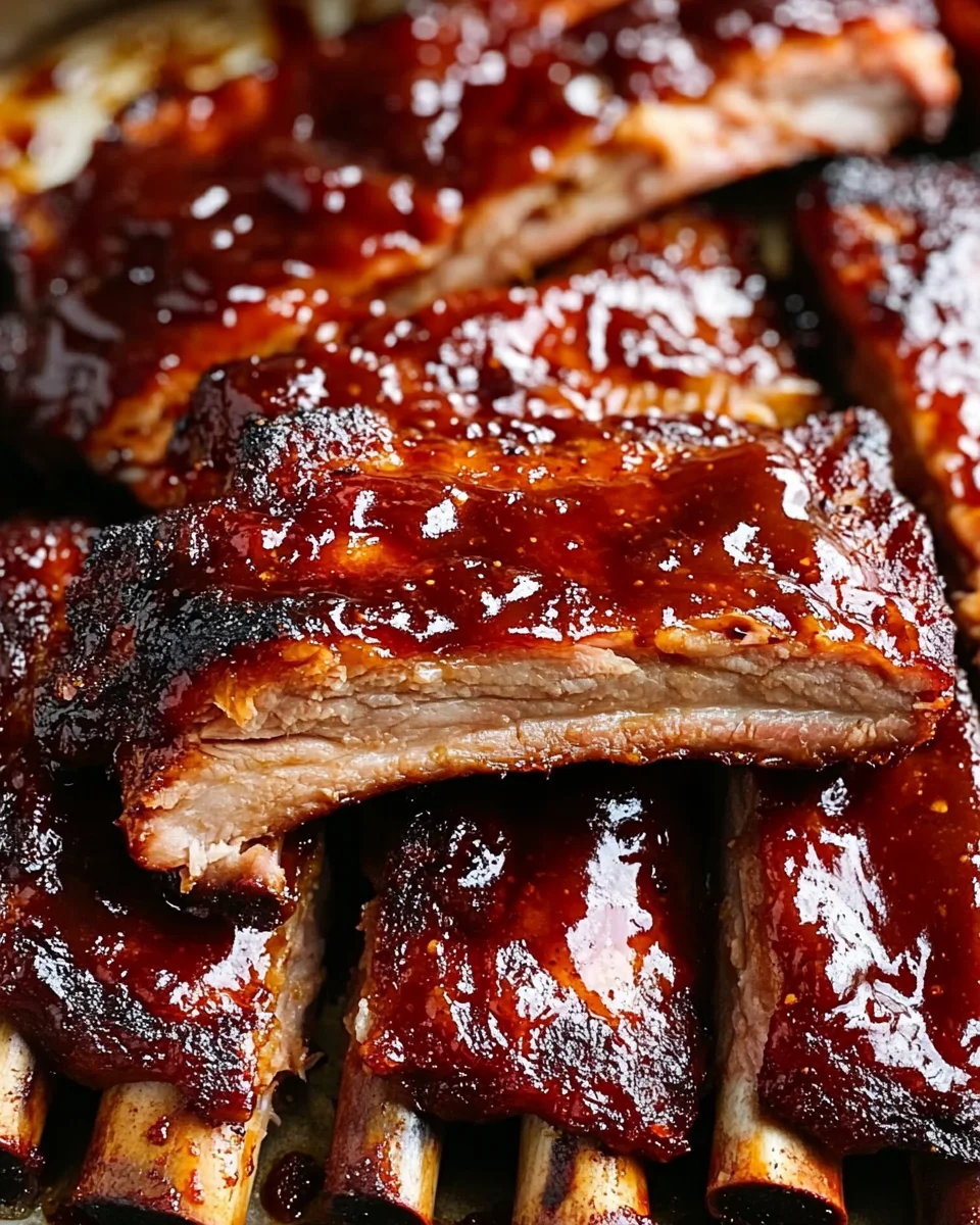 Sticky Oven Barbecue Ribs