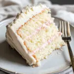 White Almond Cake with Whipped Buttercream Frosting